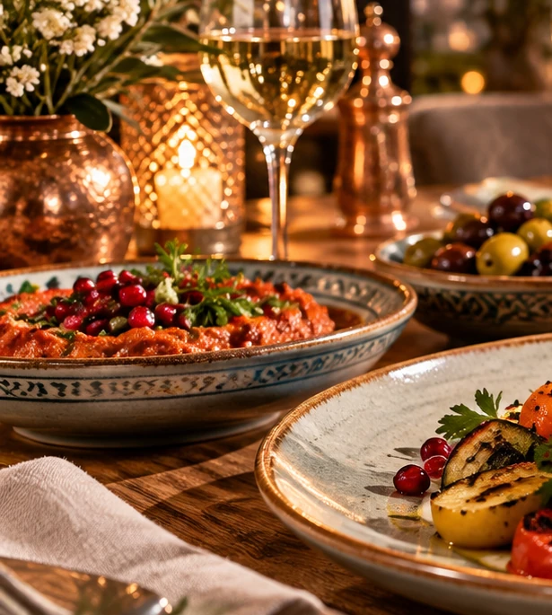 Generous meze selection ready to share